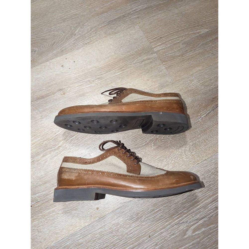 Polo Ralph Lauren Mens Torringtons 120 Oxford Dress Shoes Beige Leather 10.5D - Picture 9 of 13